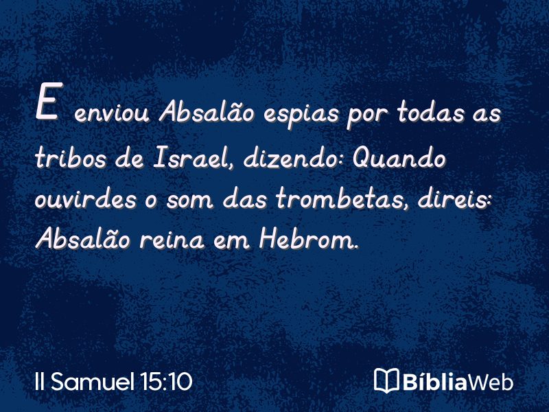 II Samuel 15:10 em imagem para compartilhar