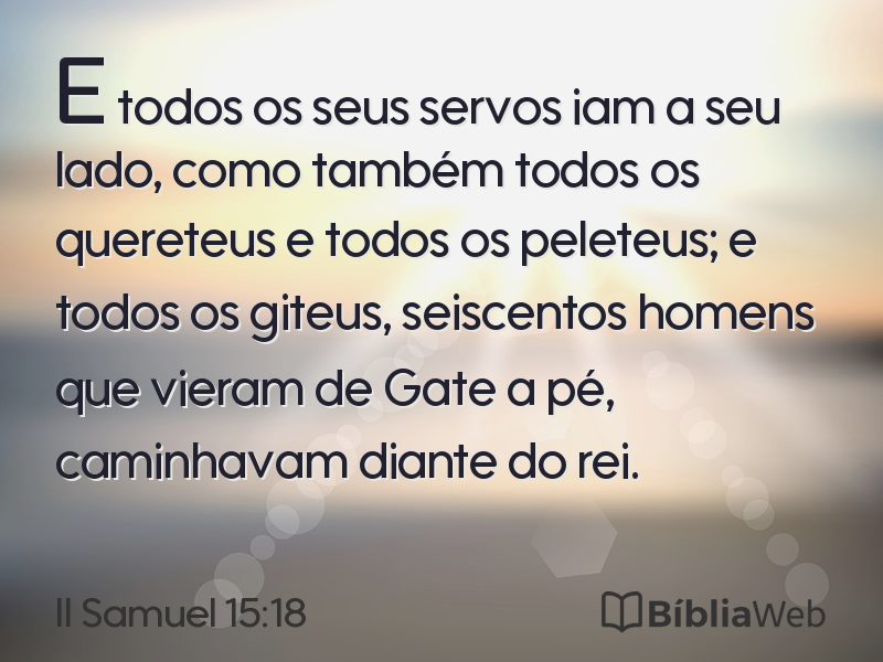II Samuel 15:18 em imagem para compartilhar