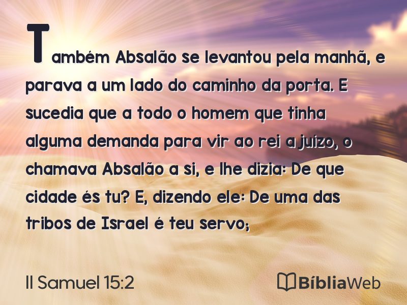 II Samuel 15:2 em imagem para compartilhar