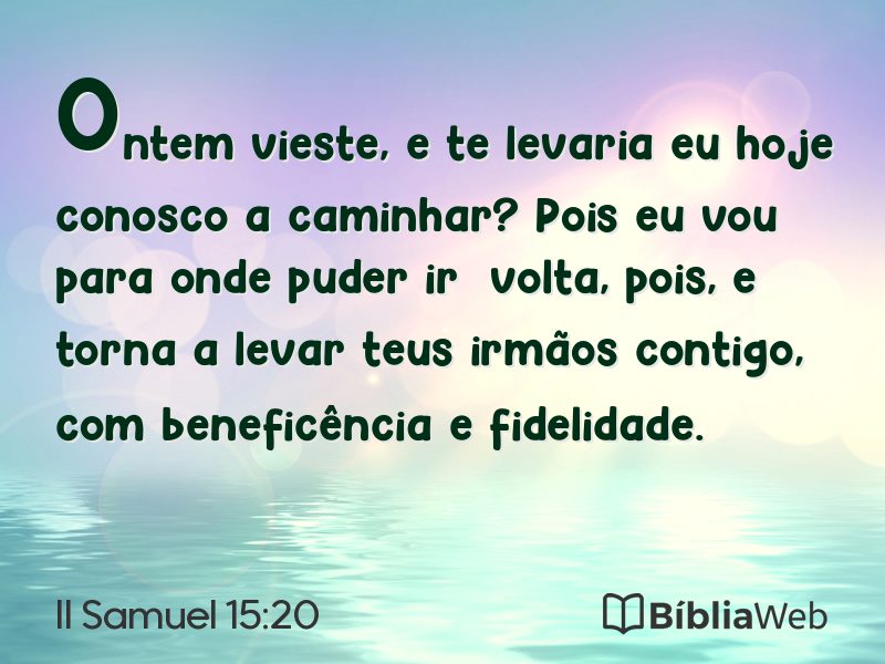 II Samuel 15:20 em imagem para compartilhar