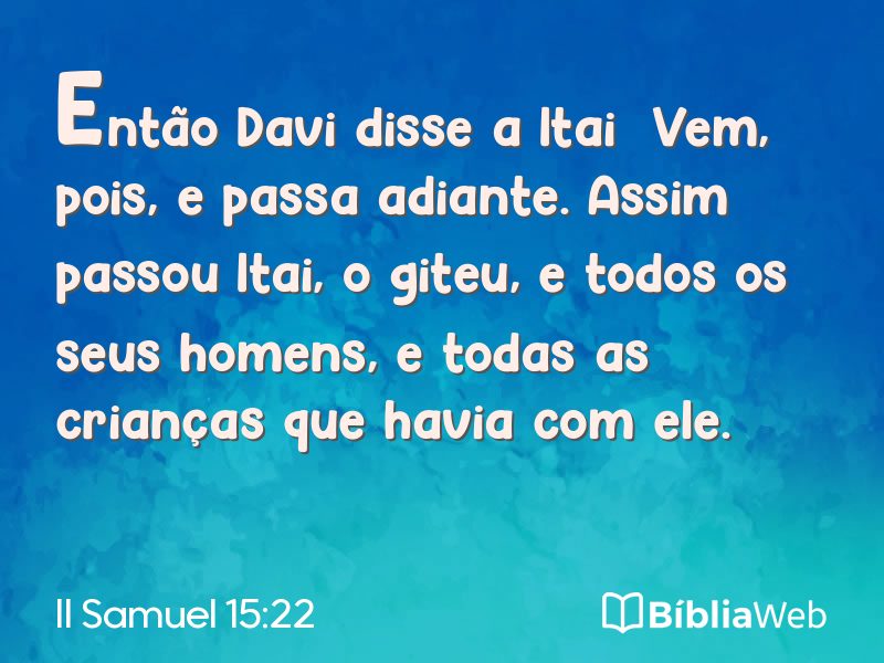II Samuel 15:22 em imagem para compartilhar