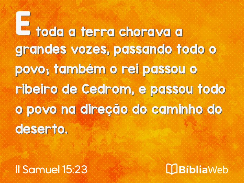 II Samuel 15:23 em imagem para compartilhar