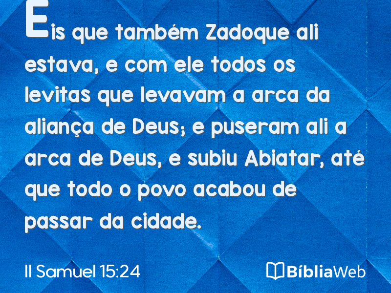 II Samuel 15:24 em imagem para compartilhar