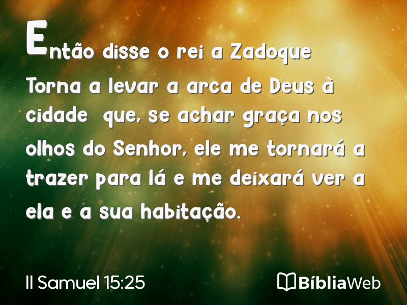 II Samuel 15:25 em imagem para compartilhar