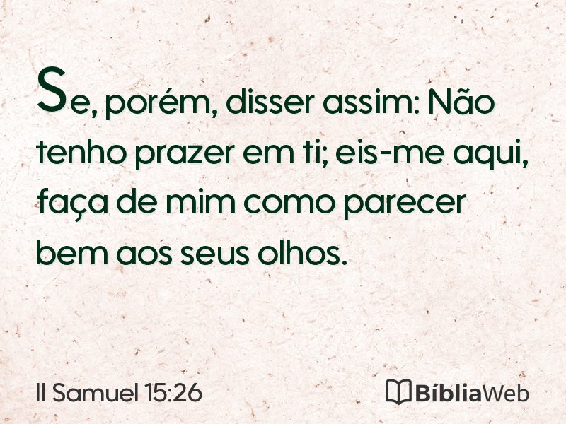 II Samuel 15:26 em imagem para compartilhar
