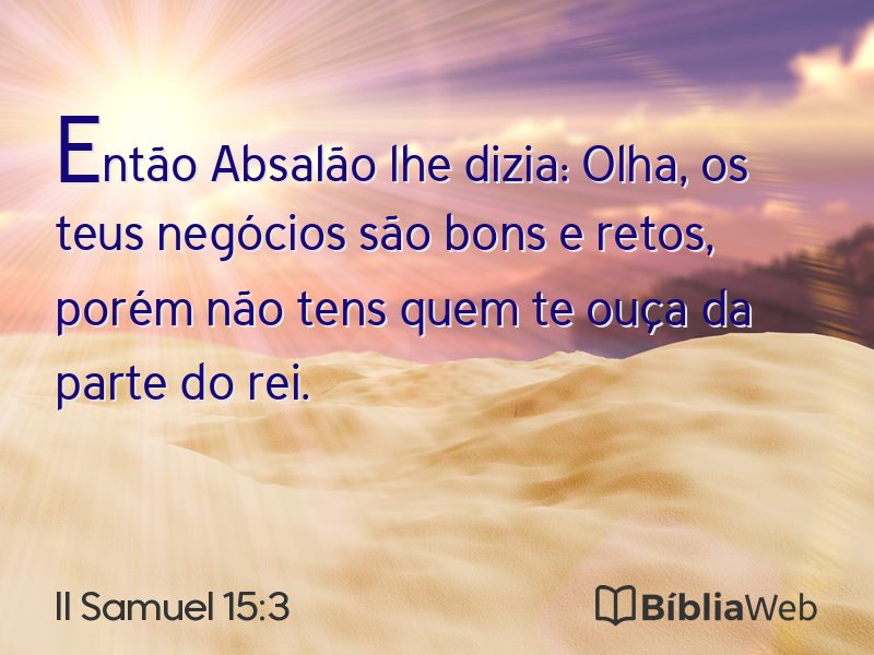 II Samuel 15:3 em imagem para compartilhar
