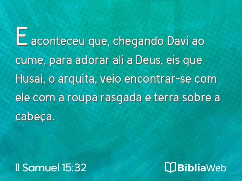 II Samuel 15:32 em imagem para compartilhar