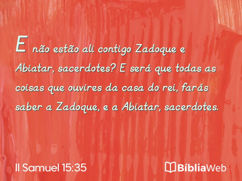 II Samuel 15:35 em imagem para compartilhar