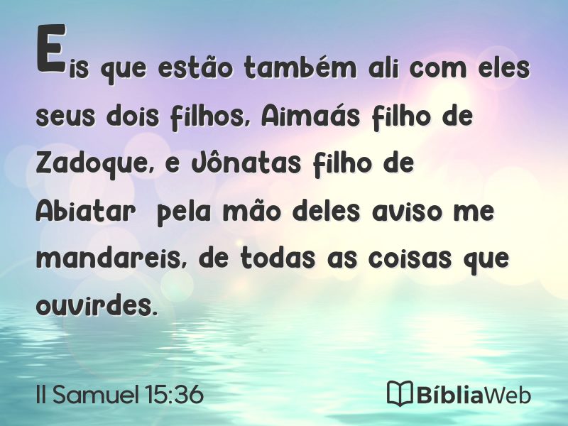 II Samuel 15:36 em imagem para compartilhar