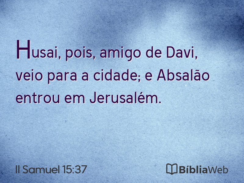 II Samuel 15:37 em imagem para compartilhar