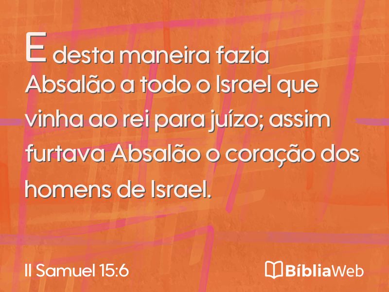 II Samuel 15:6 em imagem para compartilhar