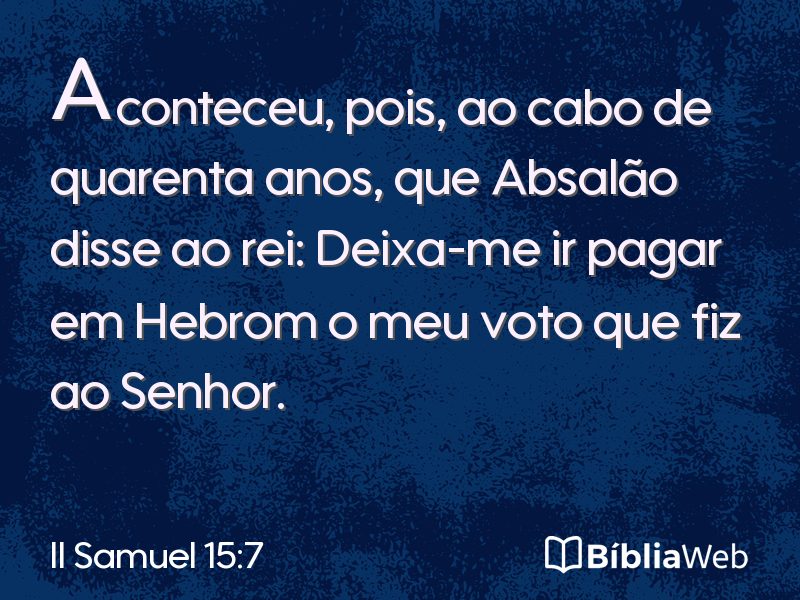 II Samuel 15:7 em imagem para compartilhar