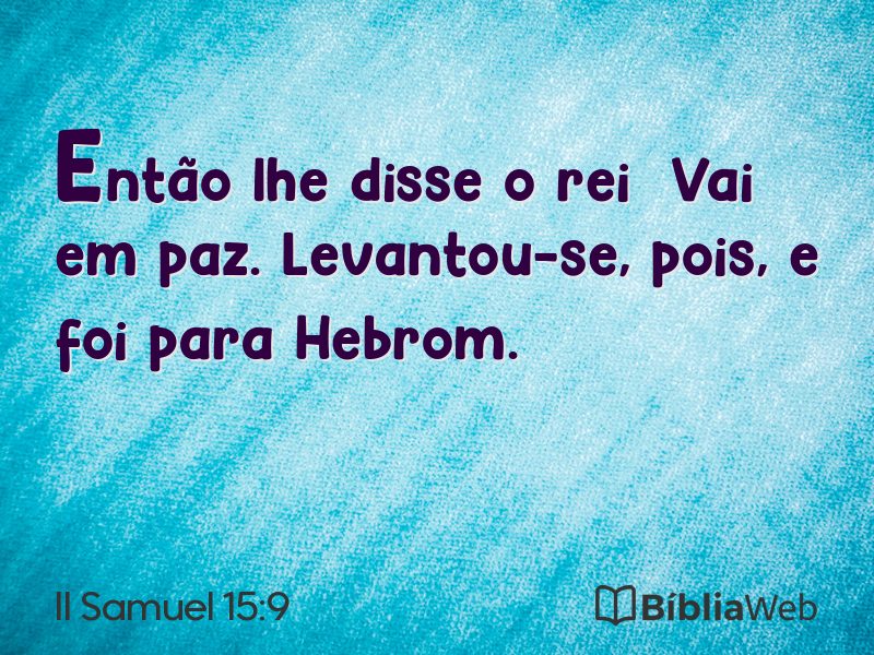 II Samuel 15:9 em imagem para compartilhar