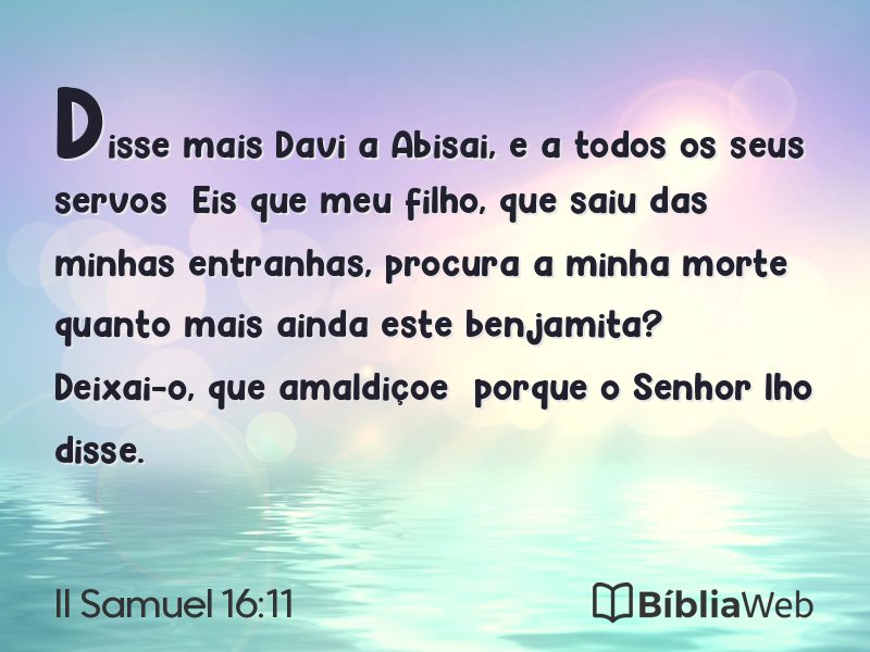 II Samuel 16:11 em imagem para compartilhar