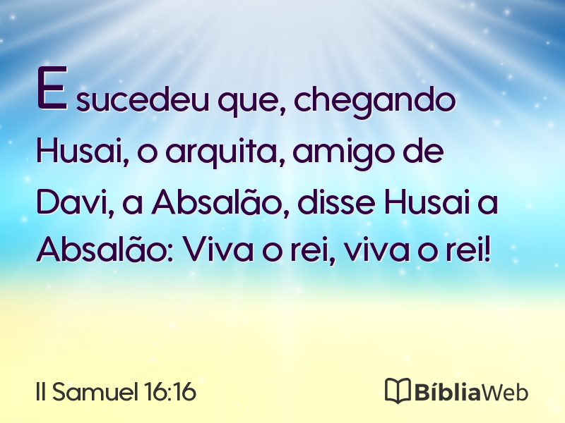 II Samuel 16:16 em imagem para compartilhar