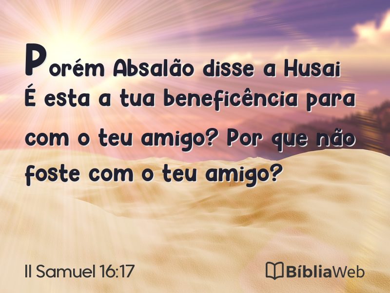 II Samuel 16:17 em imagem para compartilhar