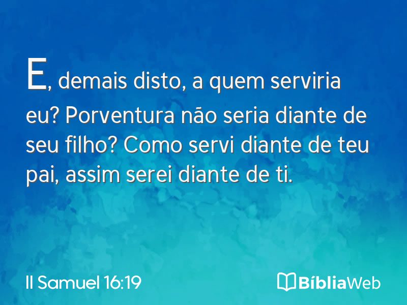 II Samuel 16:19 em imagem para compartilhar