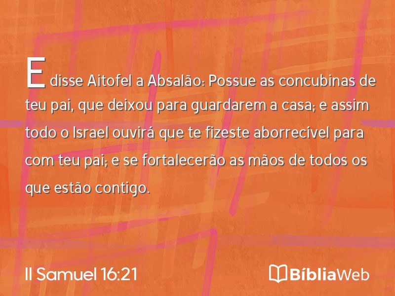 II Samuel 16:21 em imagem para compartilhar