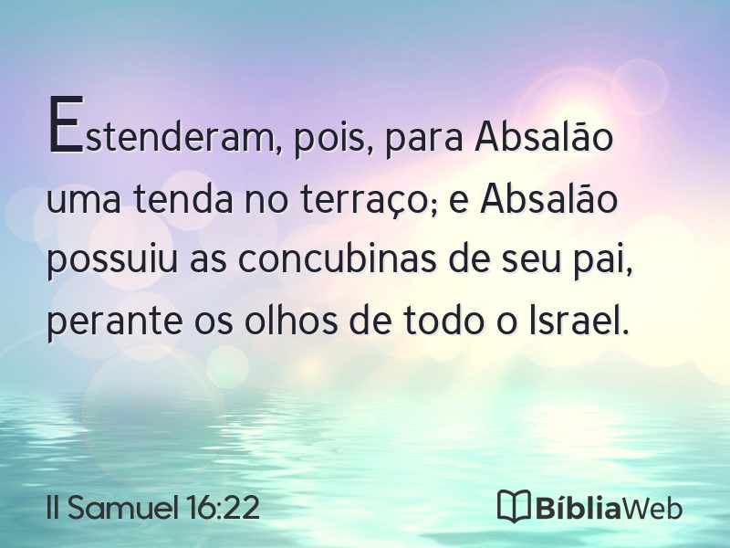 II Samuel 16:22 em imagem para compartilhar
