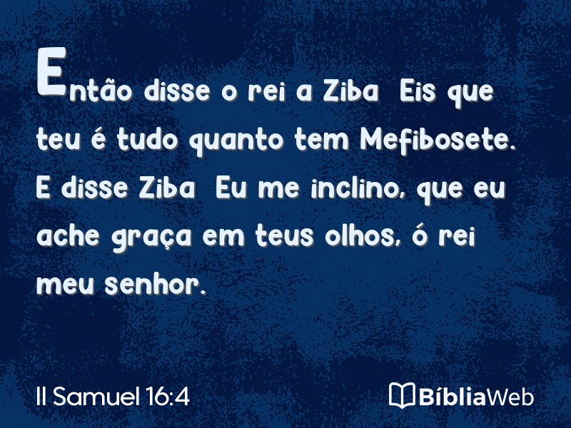 II Samuel 16:4 em imagem para compartilhar