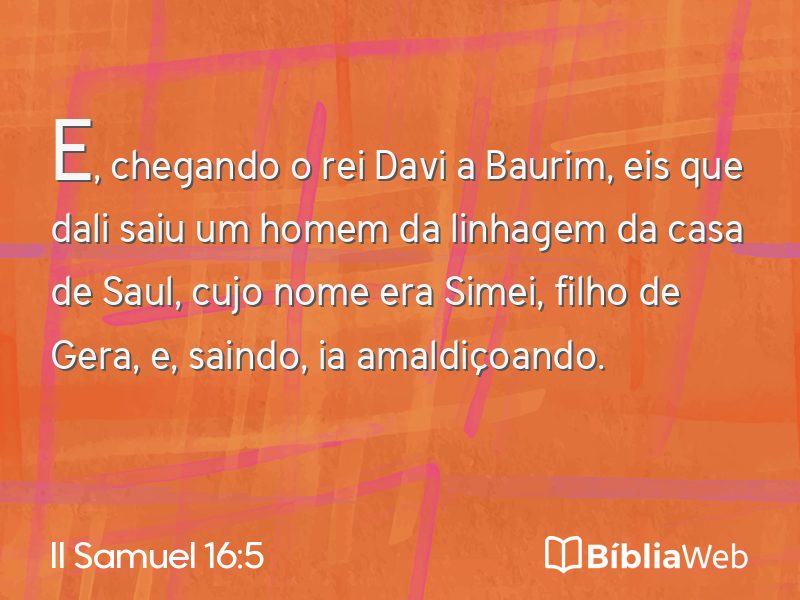 II Samuel 16:5 em imagem para compartilhar