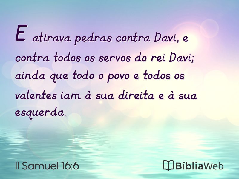 II Samuel 16:6 em imagem para compartilhar