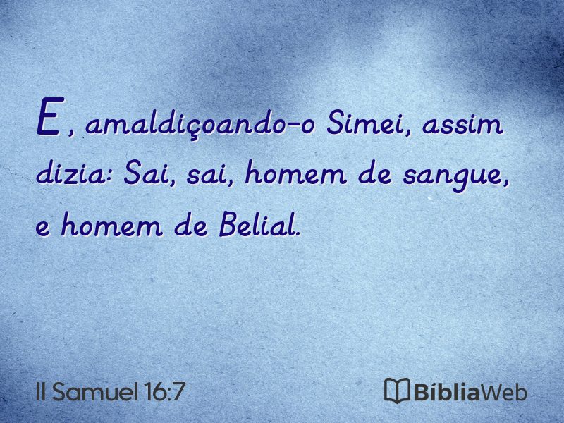 II Samuel 16:7 em imagem para compartilhar