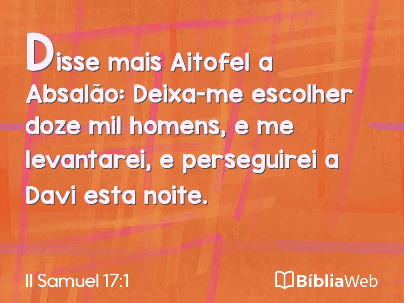 II Samuel 17:1 em imagem para compartilhar