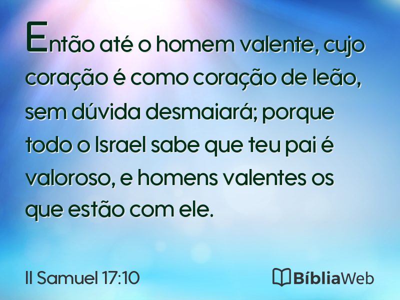 II Samuel 17:10 em imagem para compartilhar