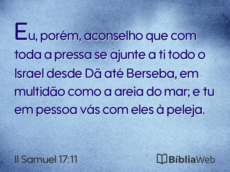II Samuel 17:11 em imagem para compartilhar