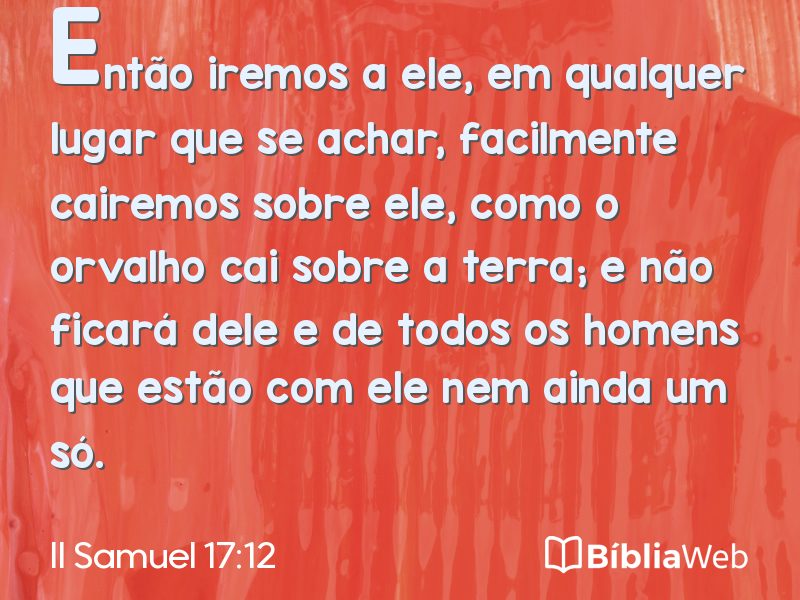 II Samuel 17:12 em imagem para compartilhar