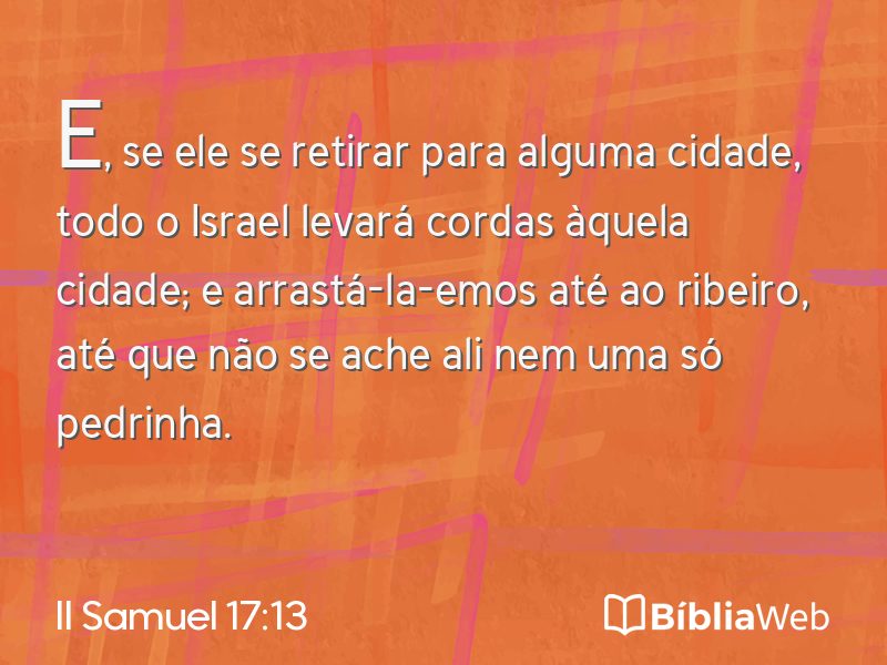 II Samuel 17:13 em imagem para compartilhar