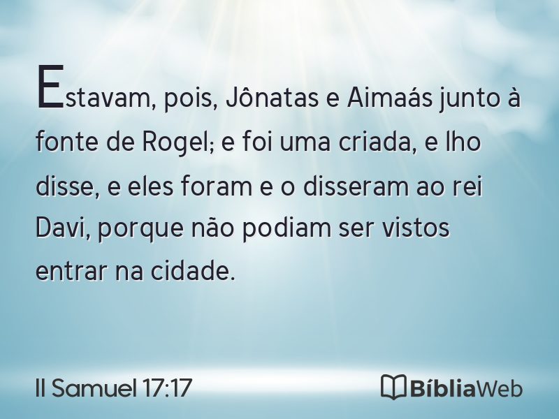 II Samuel 17:17 em imagem para compartilhar