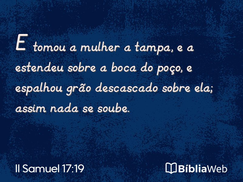 II Samuel 17:19 em imagem para compartilhar