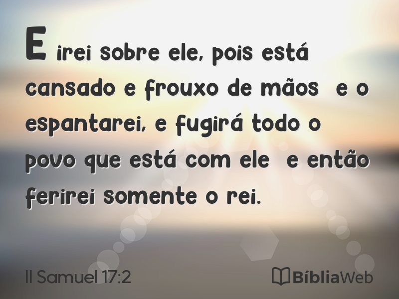 II Samuel 17:2 em imagem para compartilhar