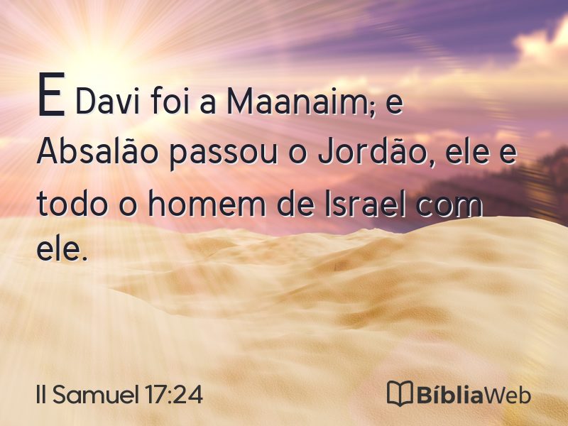 II Samuel 17:24 em imagem para compartilhar