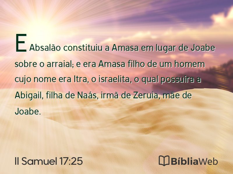 II Samuel 17:25 em imagem para compartilhar