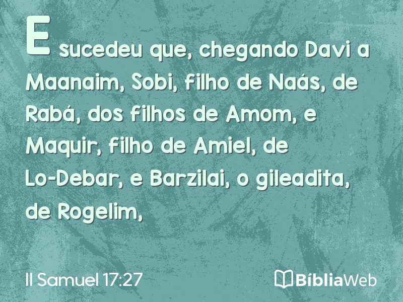 II Samuel 17:27 em imagem para compartilhar