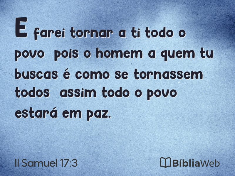 II Samuel 17:3 em imagem para compartilhar