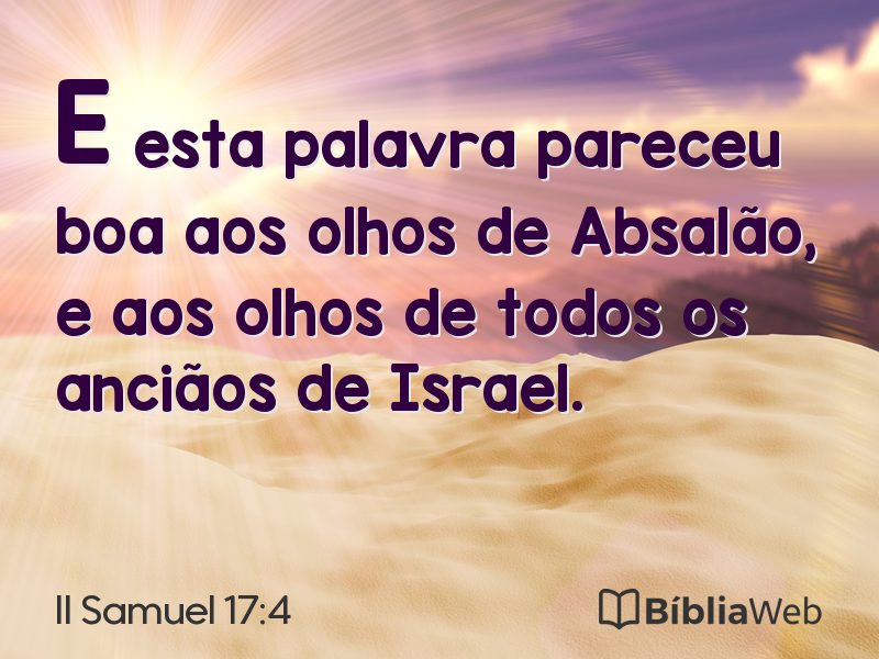 II Samuel 17:4 em imagem para compartilhar