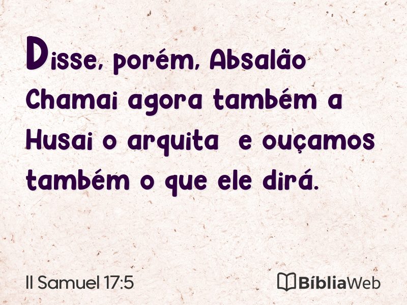 II Samuel 17:5 em imagem para compartilhar