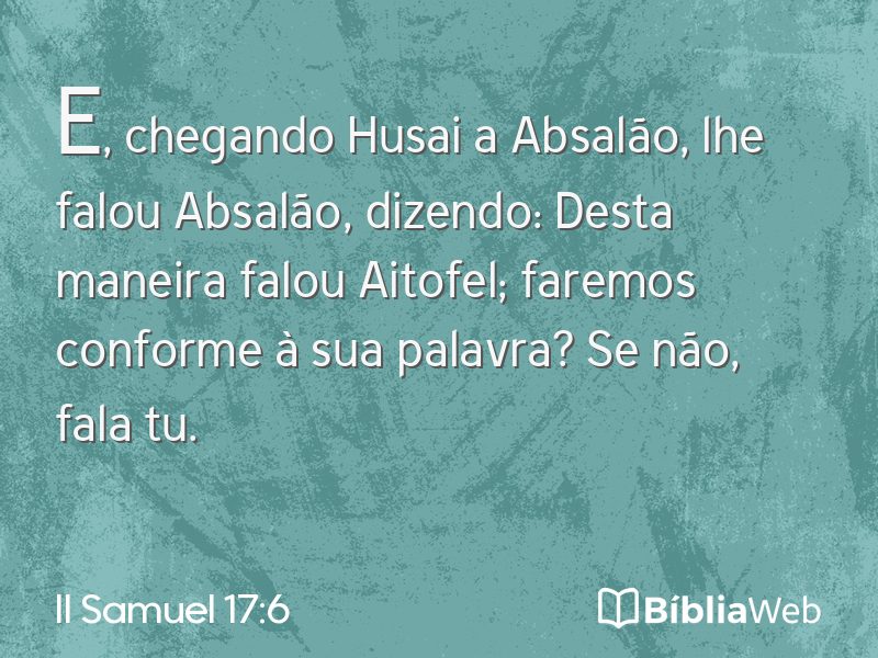 II Samuel 17:6 em imagem para compartilhar