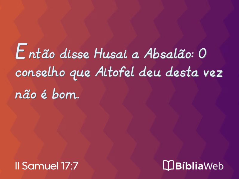 II Samuel 17:7 em imagem para compartilhar