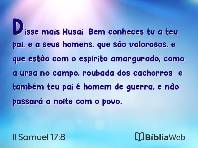 II Samuel 17:8 em imagem para compartilhar