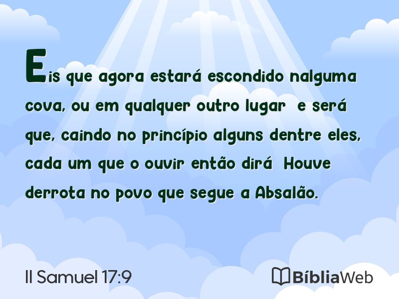 II Samuel 17:9 em imagem para compartilhar