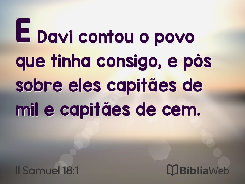 II Samuel 18:1 em imagem para compartilhar
