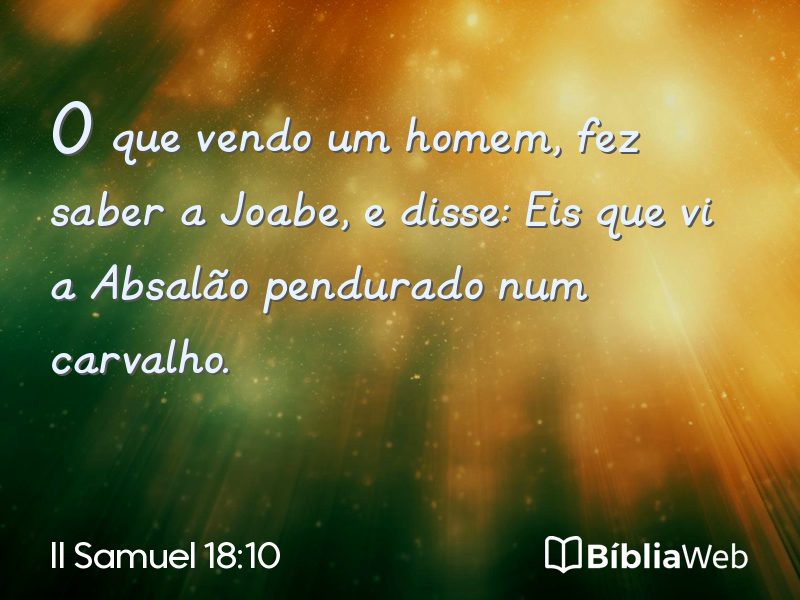 II Samuel 18:10 em imagem para compartilhar
