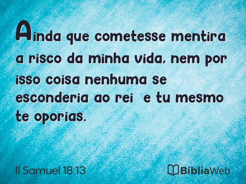 II Samuel 18:13 em imagem para compartilhar