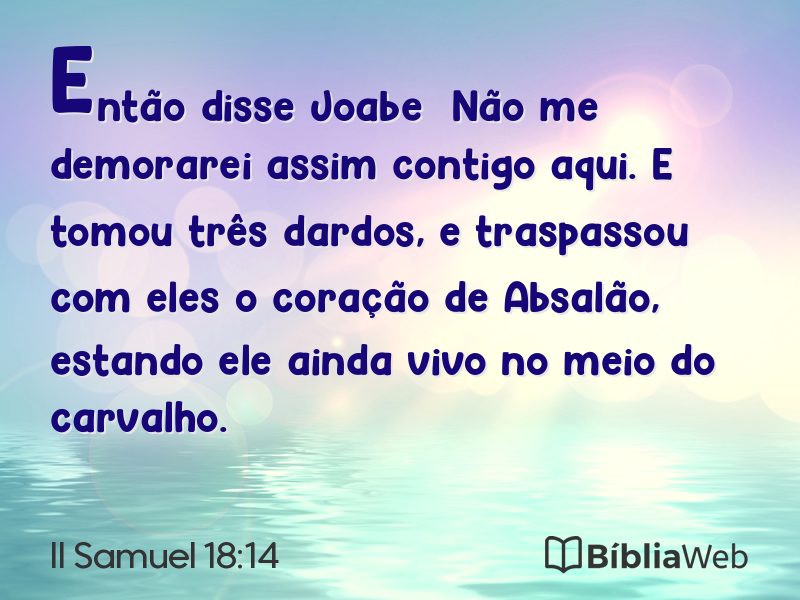 II Samuel 18:14 em imagem para compartilhar