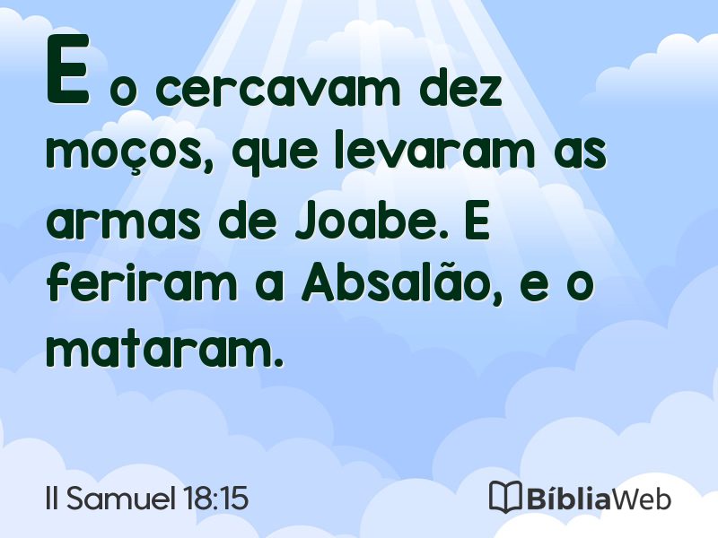 II Samuel 18:15 em imagem para compartilhar